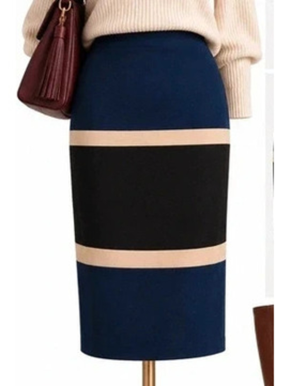 Anne Klein Color Block Pencil Skirt | Size 4